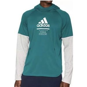 Adidas Performance Lite Hoodie men Green Gray Sweatshirt DH9067 Size XL